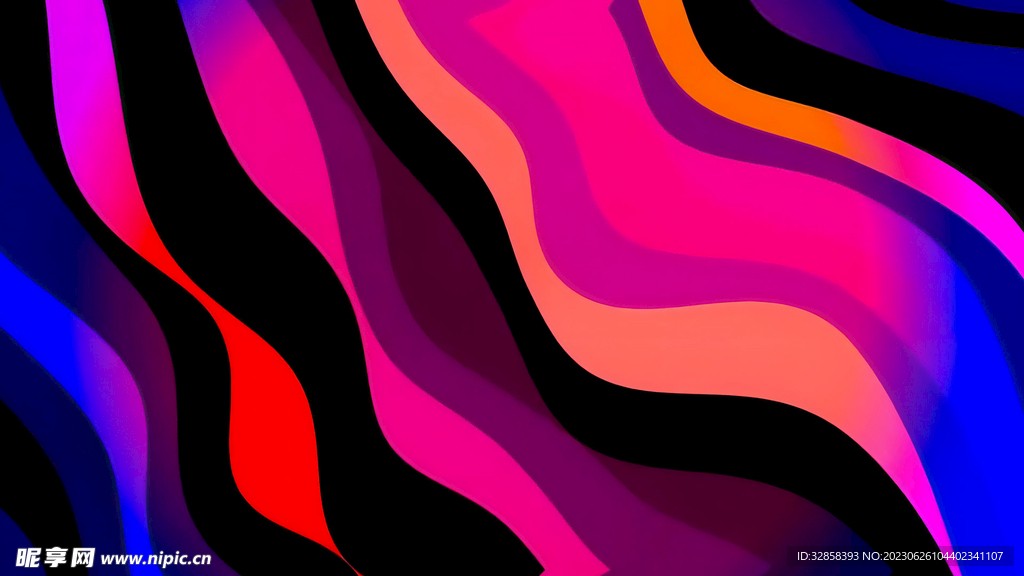 炫彩渐变抽象科技线条背景