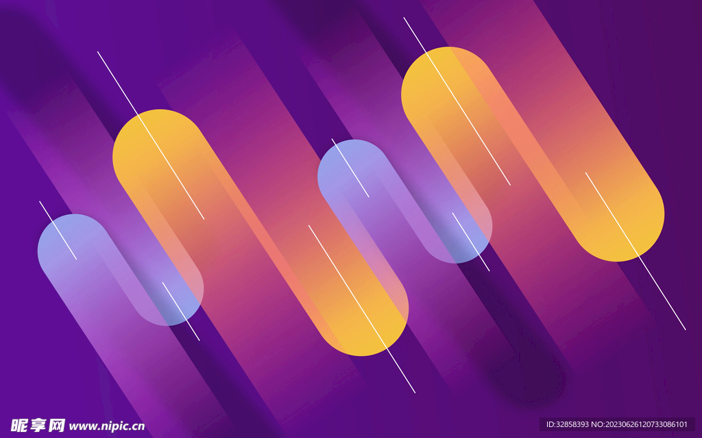 炫彩渐变抽象科技线条背景