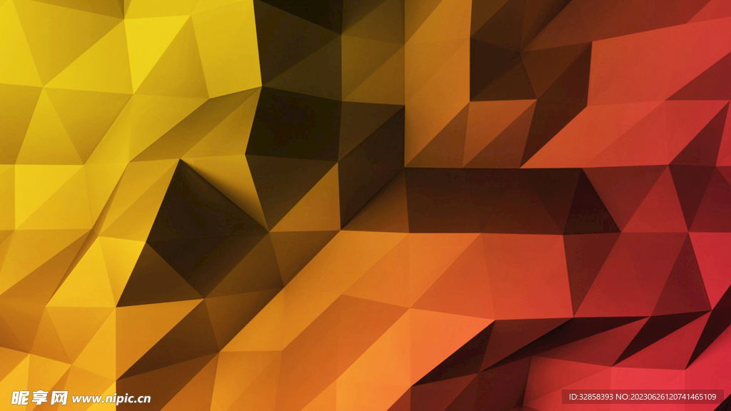 黄色红色渐变几何抽象背景
