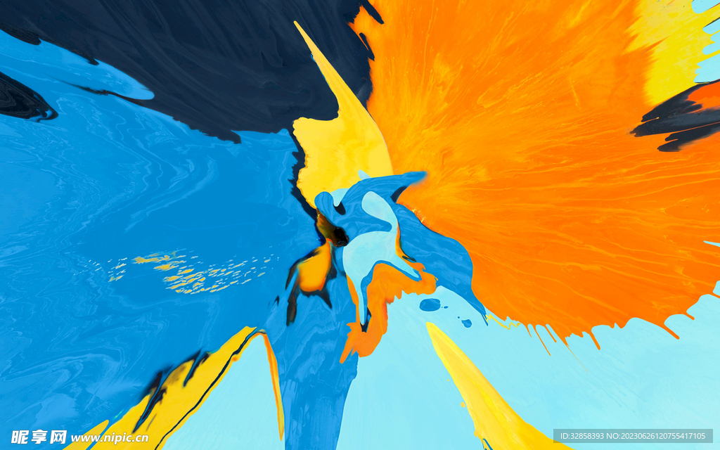 炫彩渐变抽象科技线条背景