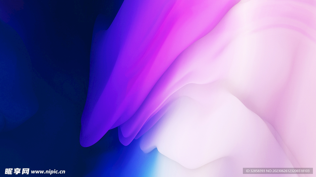 紫色抽象拉丝3D流体线条渐变