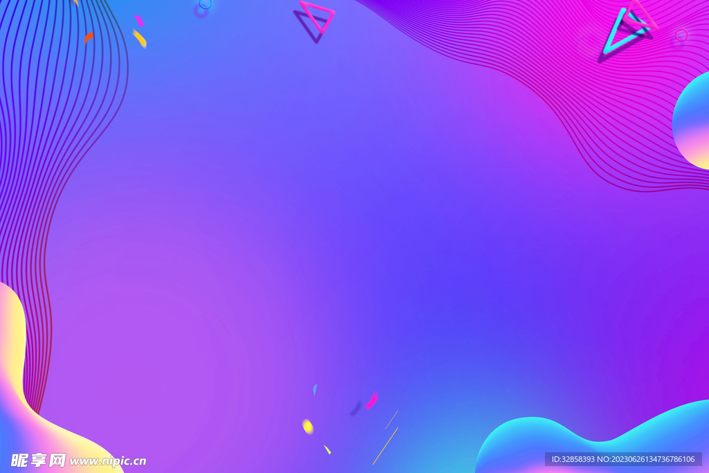 紫色渐抽象3D立体流体渐变