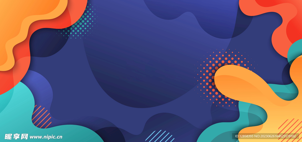 彩色渐抽象3D立体流体渐变