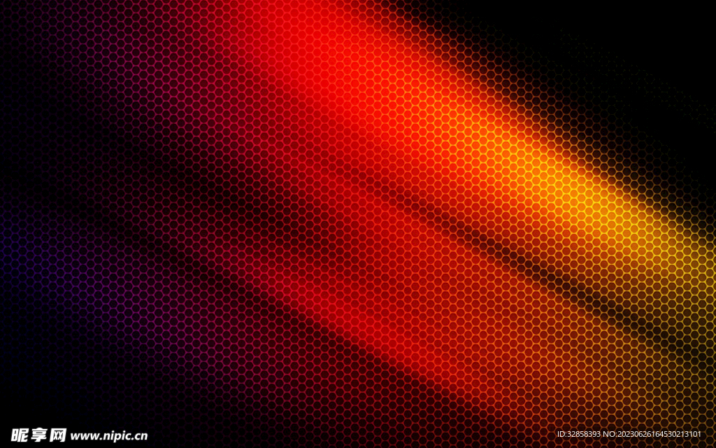 红色发光规则延伸抽象科技背景