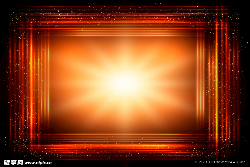 黄色发光抽象科技背景