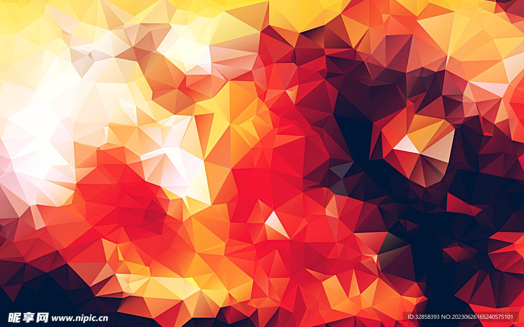 红色渐变3d菱形几何抽象背景