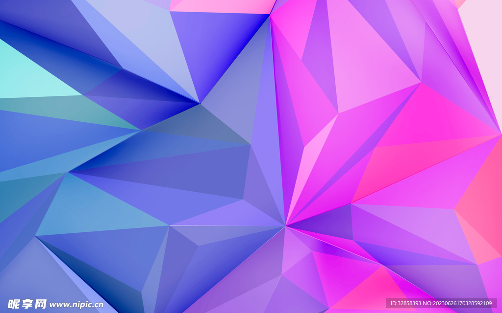 紫色绿色渐变几何抽象背景