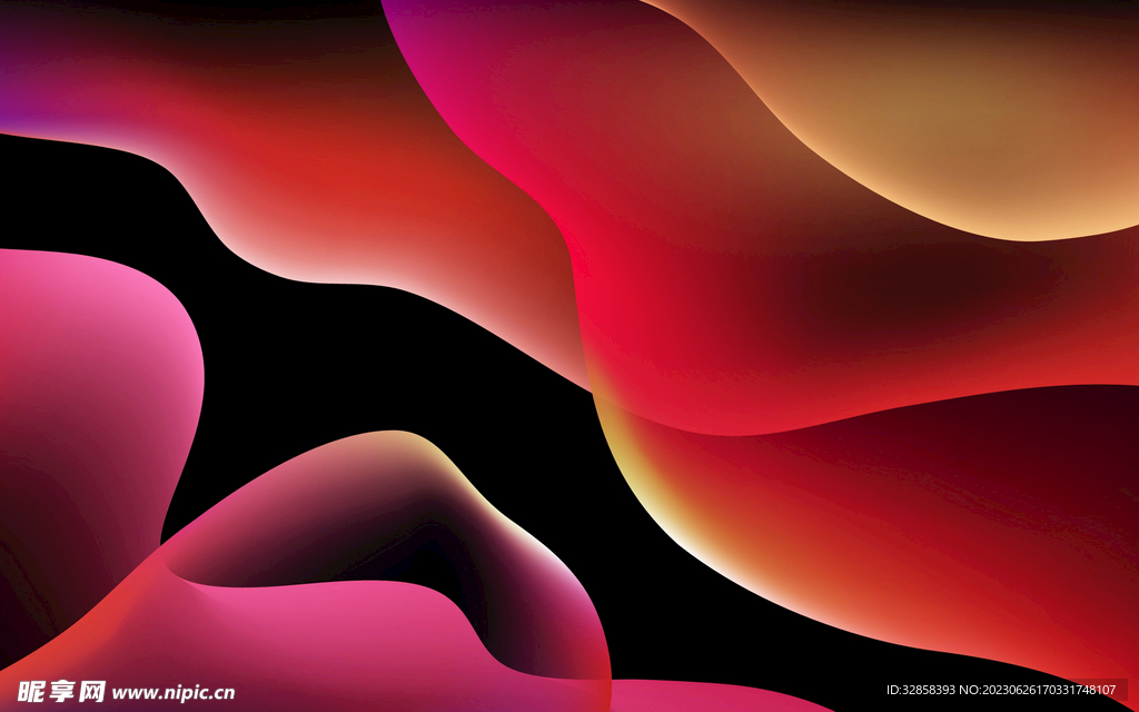 红色渐变抽象科技线条背景