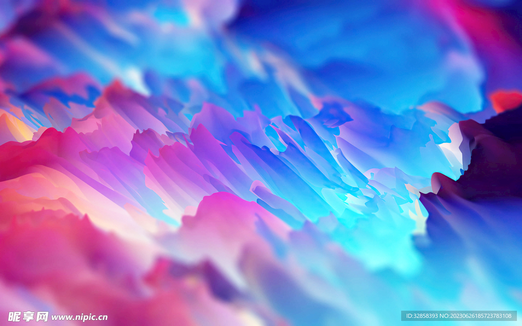 3d炫彩颜料粒子大爆炸背景