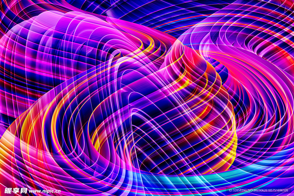 紫色3d炫彩渐变抽象扭曲背景