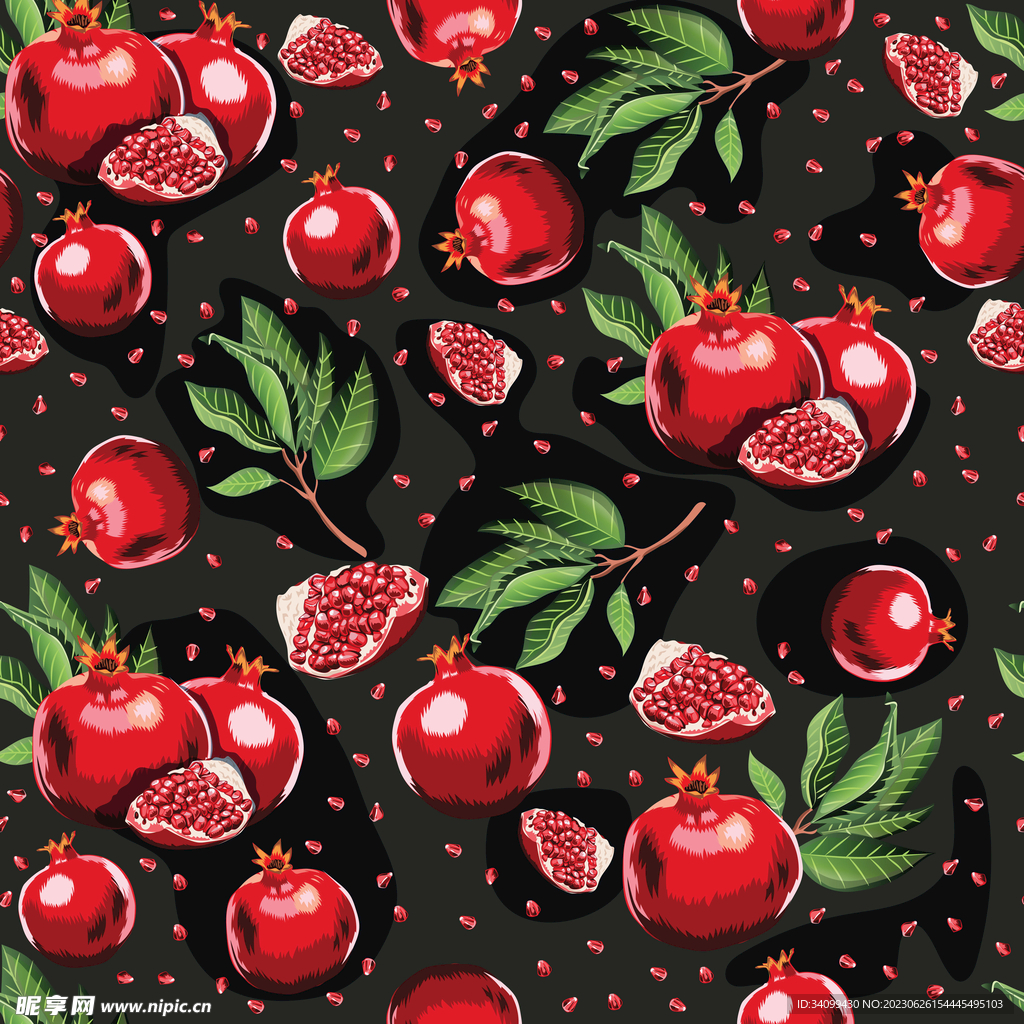 石榴图案