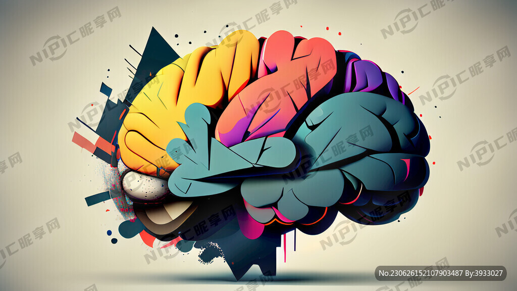 大脑设计抽象图形