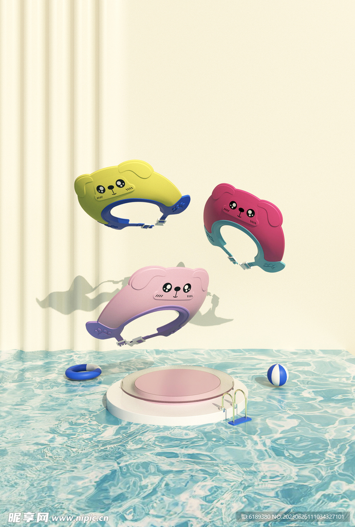婴儿挡水帽游泳圈场景