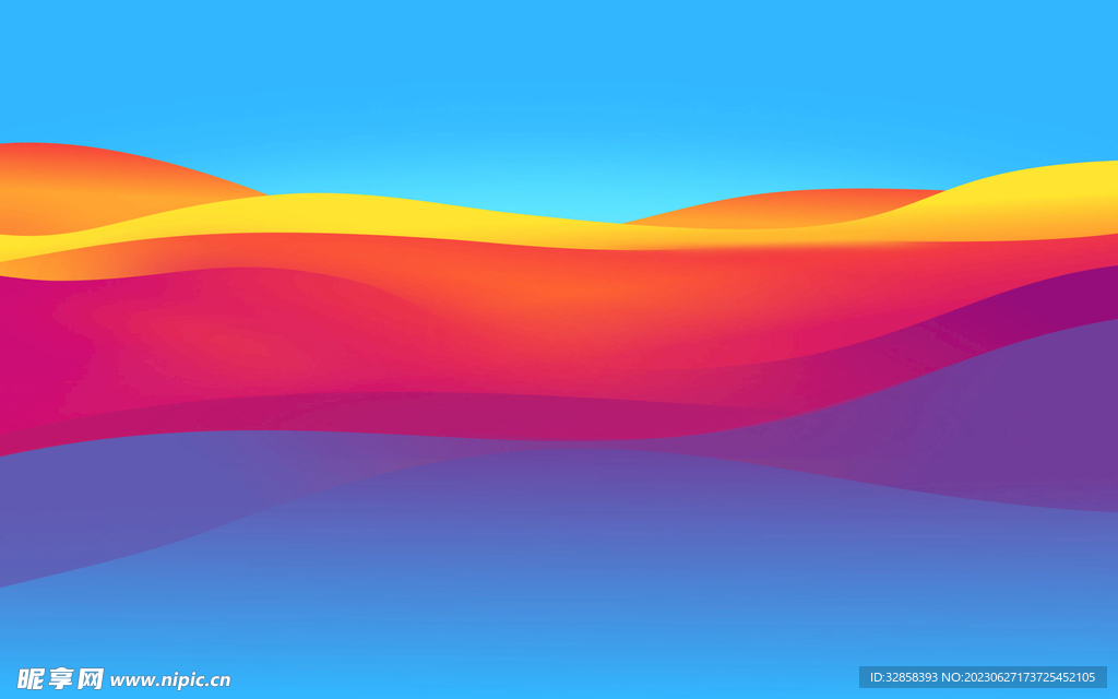 彩色光线抽象科技线条背景
