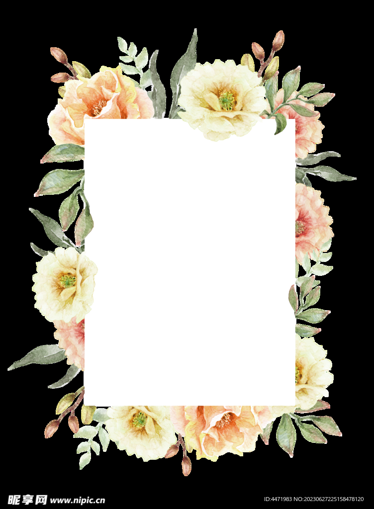 花卉空白告示牌