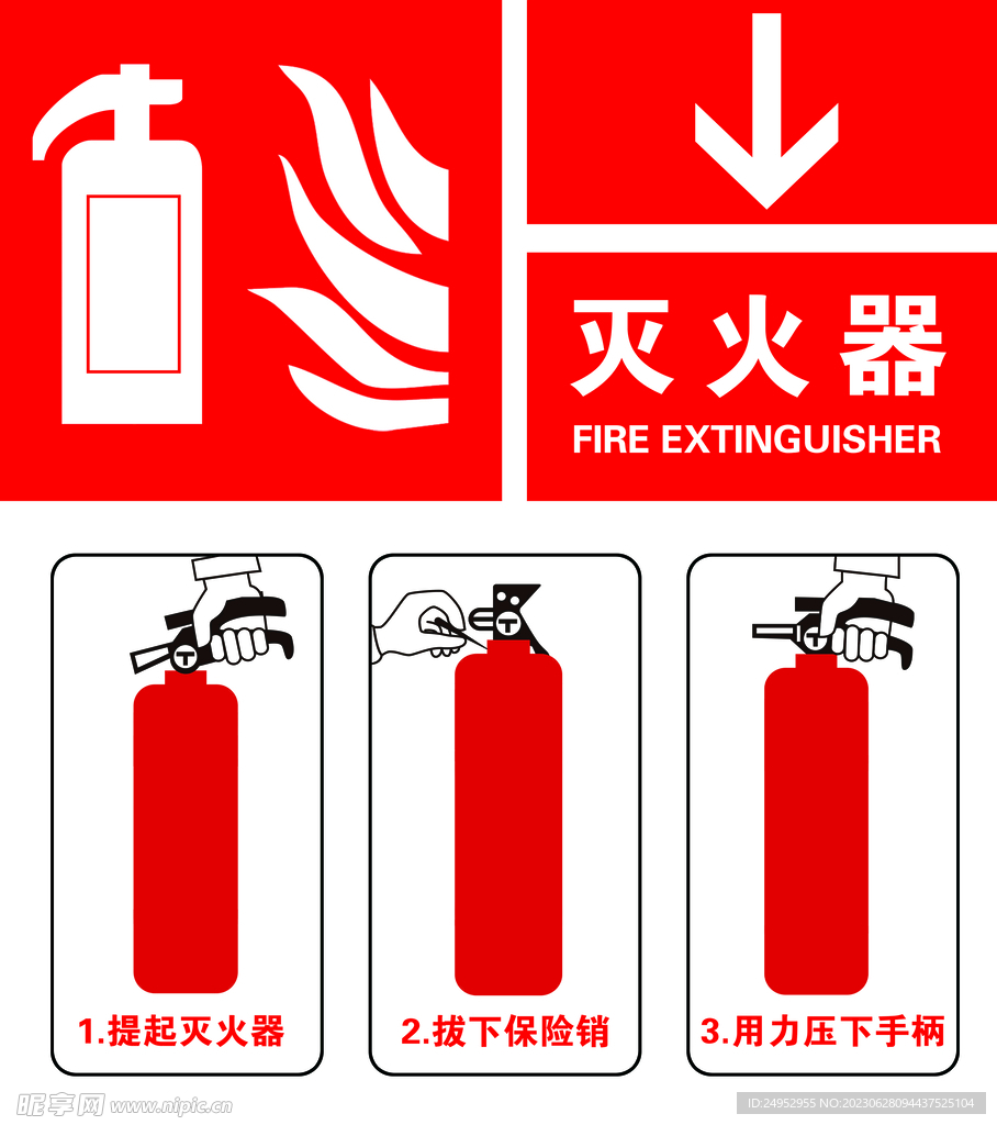 灭火器使用方法