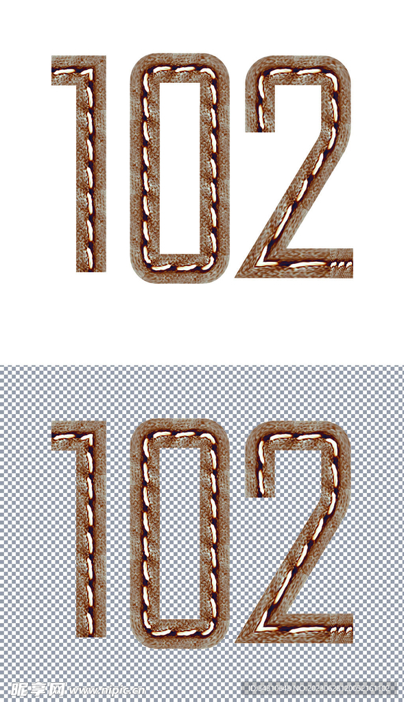 102周年文字阿拉伯数字艺术字