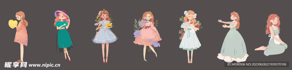 可爱动漫二次元女生女孩