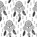 手绘彩绘数码印花无缝拼接羽毛