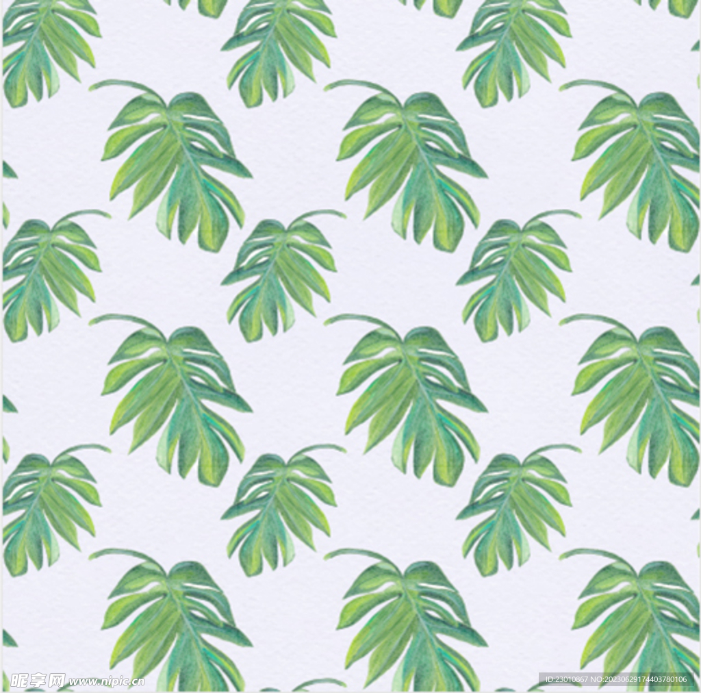 手绘彩绘数码印花无缝拼接花草