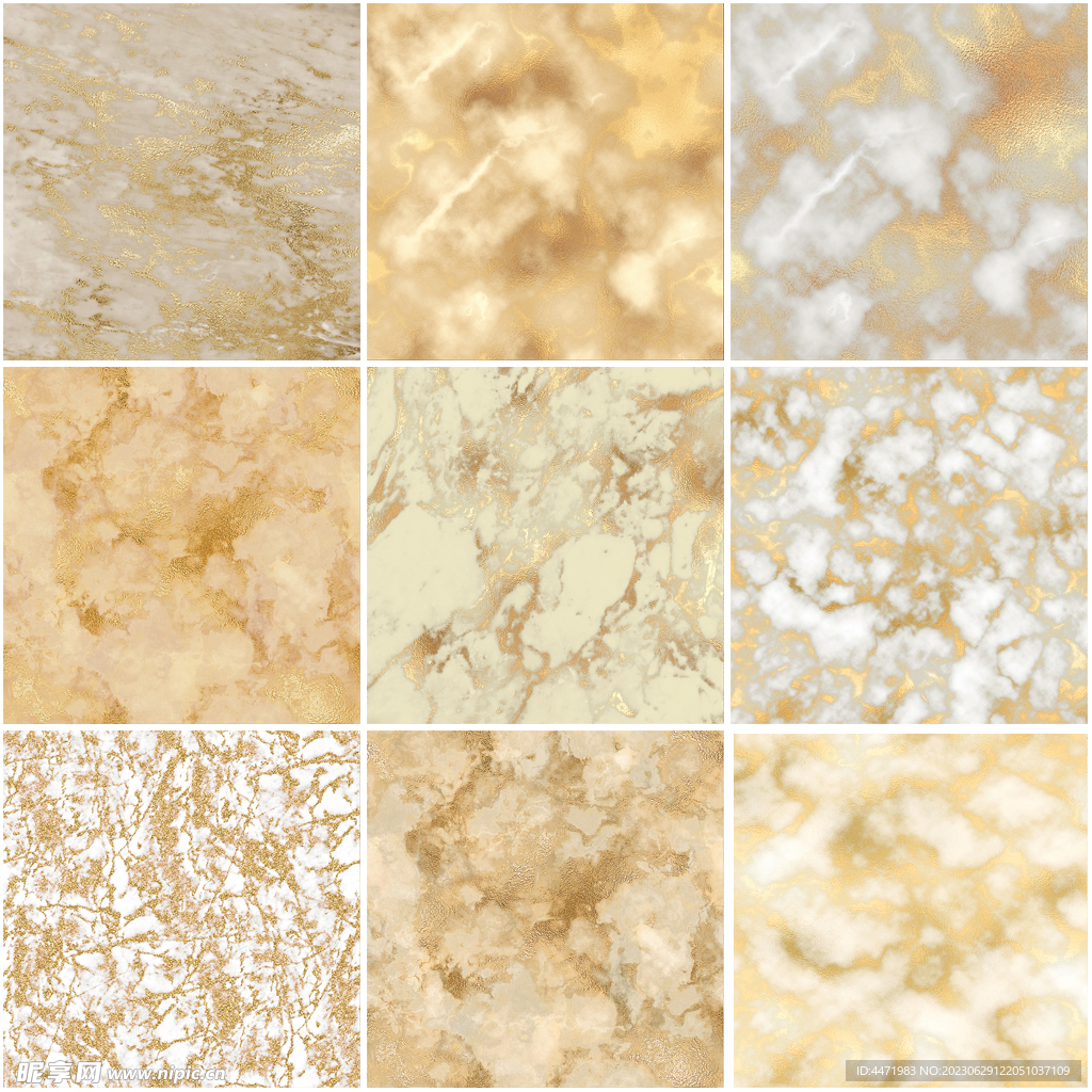 9张金色大理石背景 