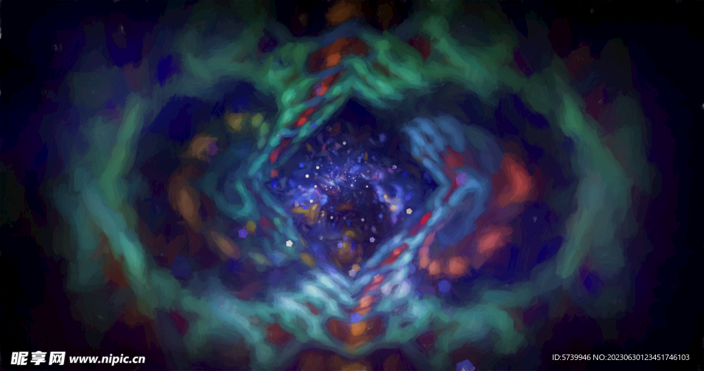 炫彩粒子光线光效舞台背景