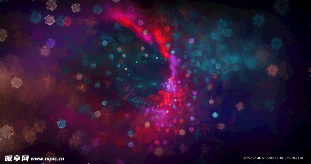 炫彩粒子光线光效舞台背景