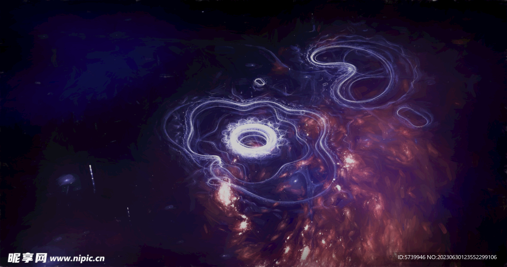 炫彩粒子光线光效舞台背景