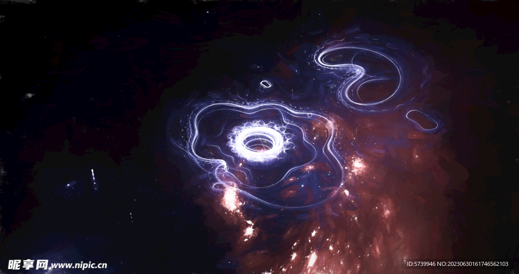 炫彩粒子光线光效舞台背景