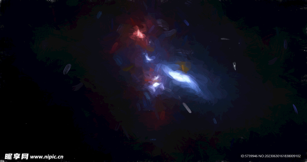 炫彩粒子光线光效舞台背景