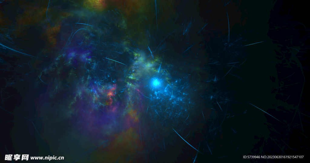 炫彩粒子光线光效舞台背景