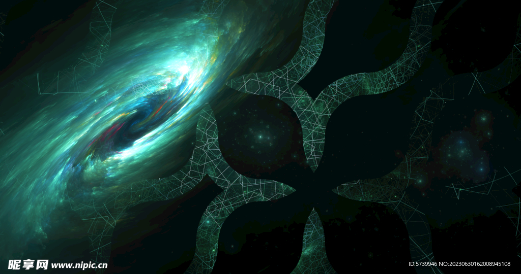 炫彩粒子光线光效舞台背景