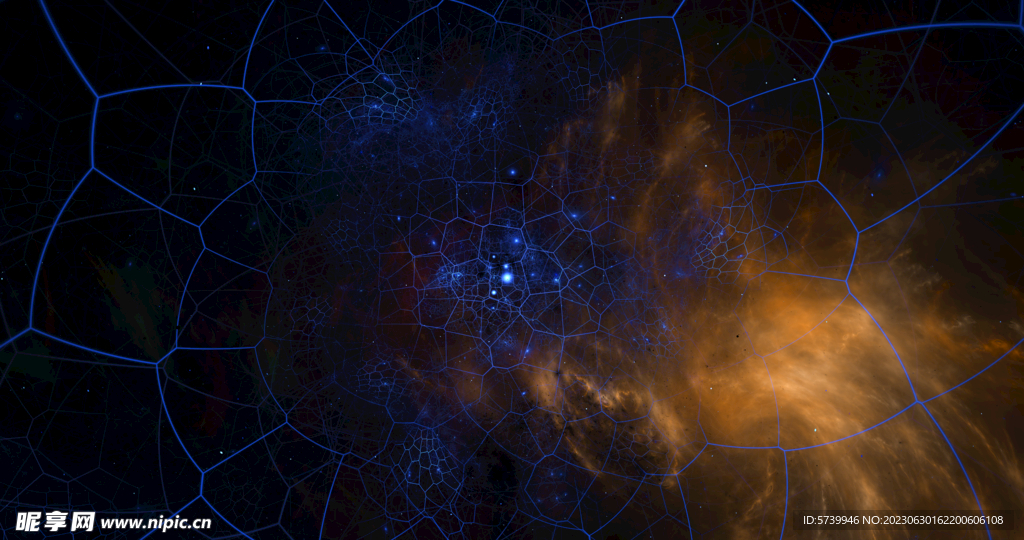 炫彩粒子光线光效舞台背景