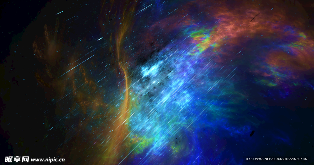 炫彩粒子光线光效舞台背景