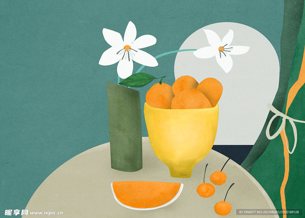 水彩静物花卉水果挂画装饰画