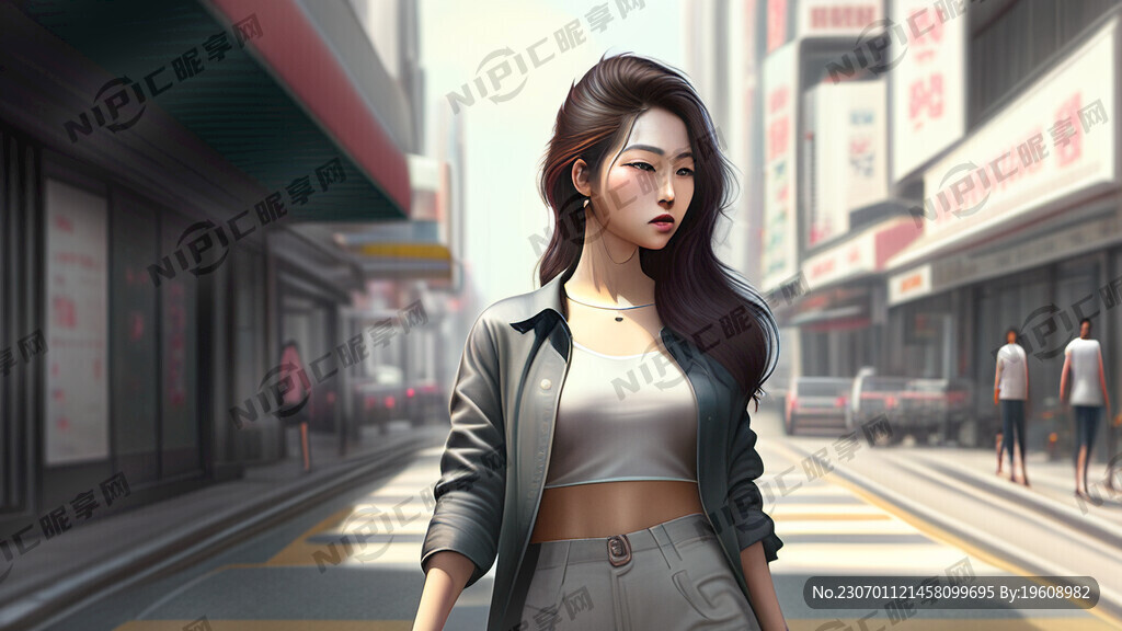 韩国 女性 身材好 街景 现代