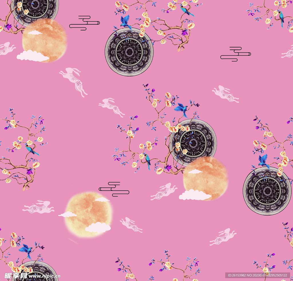 现代小旗袍数码印花