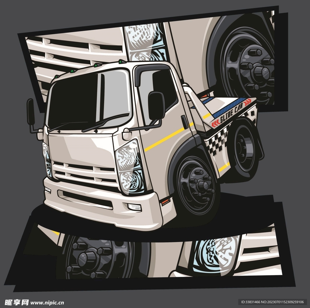 潮流插画T恤服饰印花图案矢量