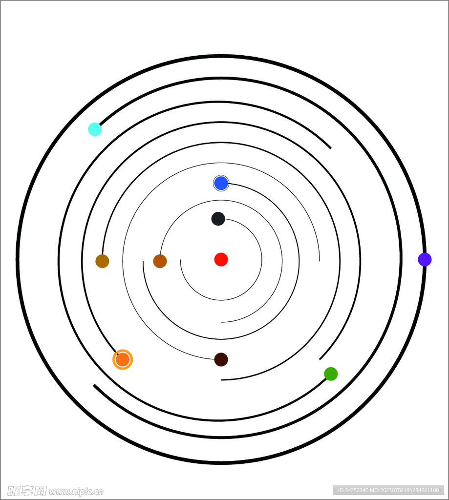 银河星系行星简画