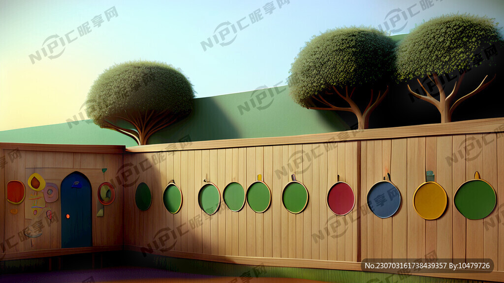 幼儿园木色文化墙