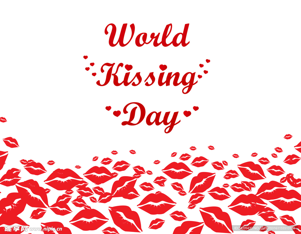 国际接吻日素材