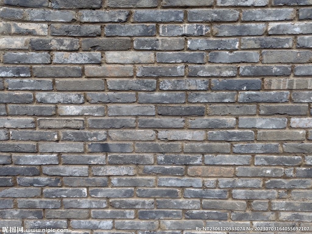 旧灰砖墙纹理