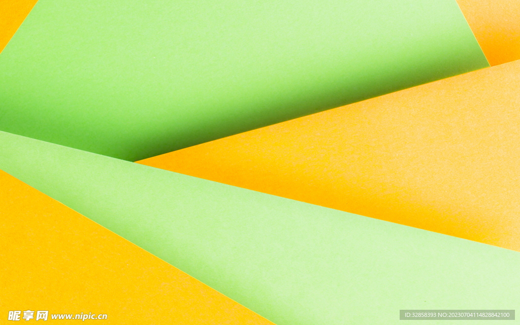 绿色黄色渐变几何科技线条背景