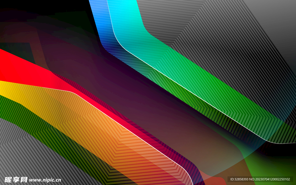 彩色不规则几何线条抽象背景