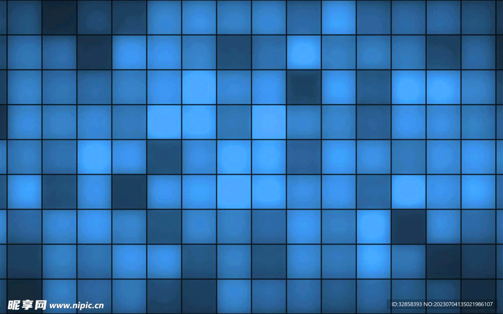 蓝色发光方形抽象科技线条背景