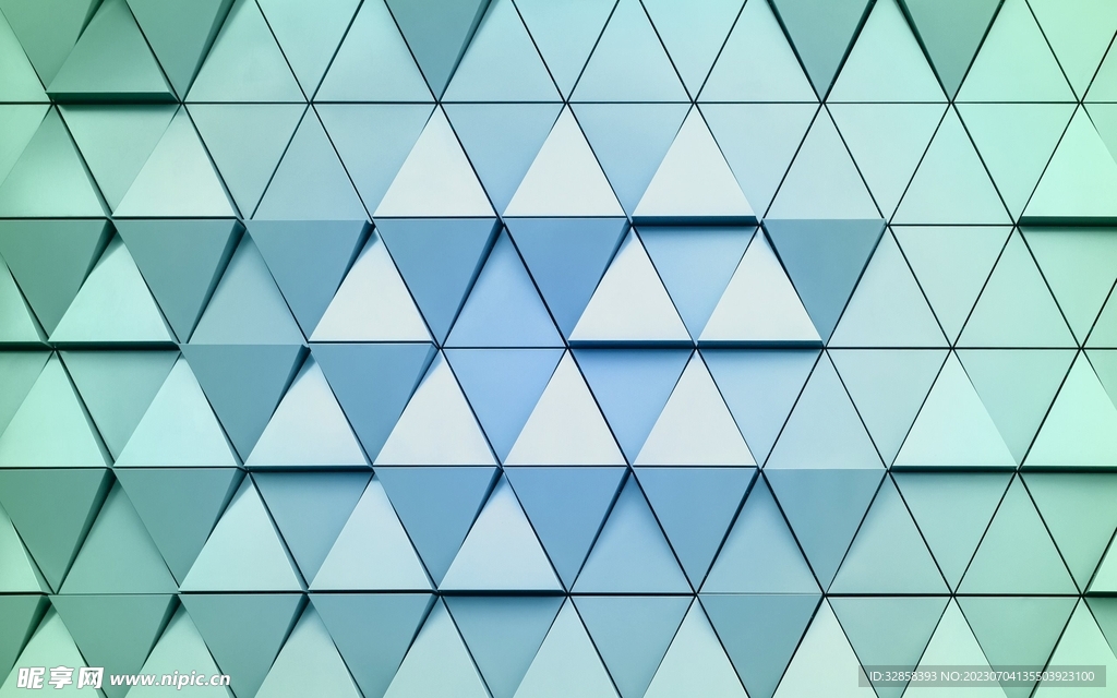 浅绿色3d规则菱形抽象科技纹理
