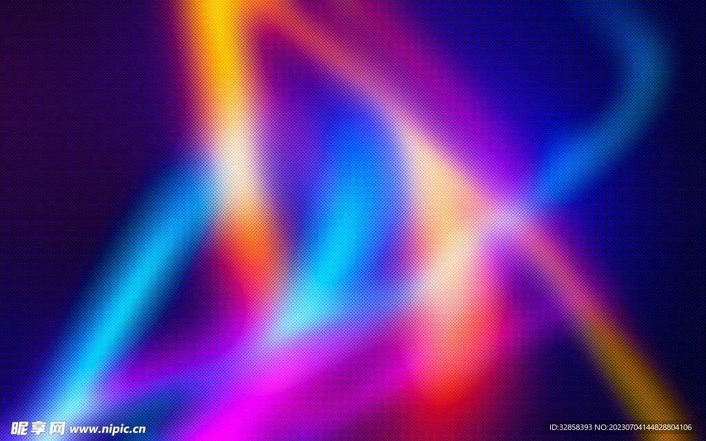 炫彩渐变发光抽象科技线条背景