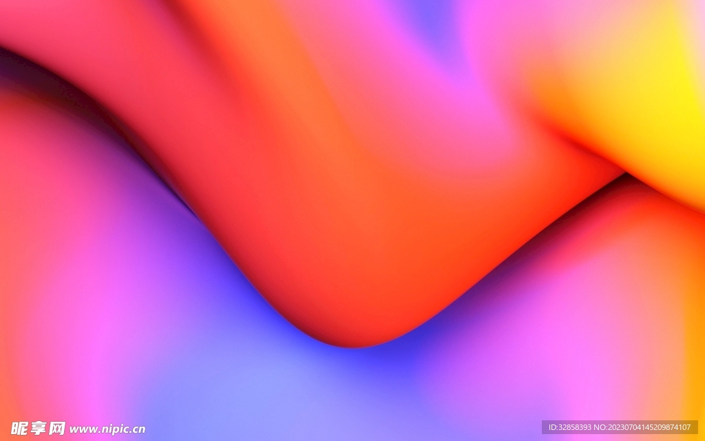 彩色流体渐变科技线条背景