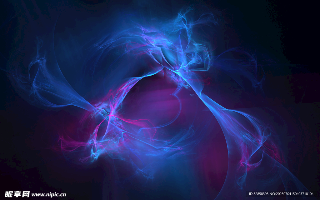 蓝色渐变发光抽象科技线条背景