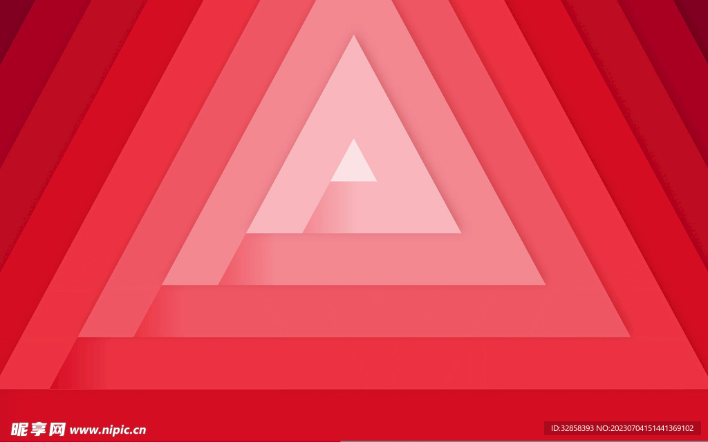 红色渐变三角形抽象科技线条背景